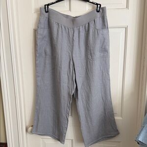 INC International Concepts Light Gray Linen Pants